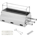 Barbecue a carbone regolabile con struttura in acciaio nero