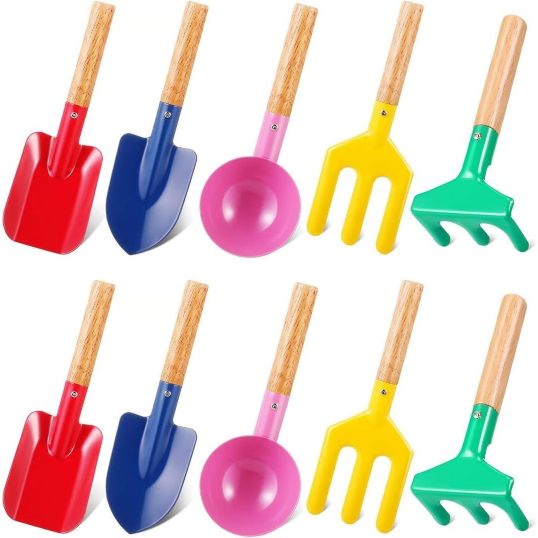 Set di attrezzi per bambini nero con design versatile 20 x 15 x 10 cm
