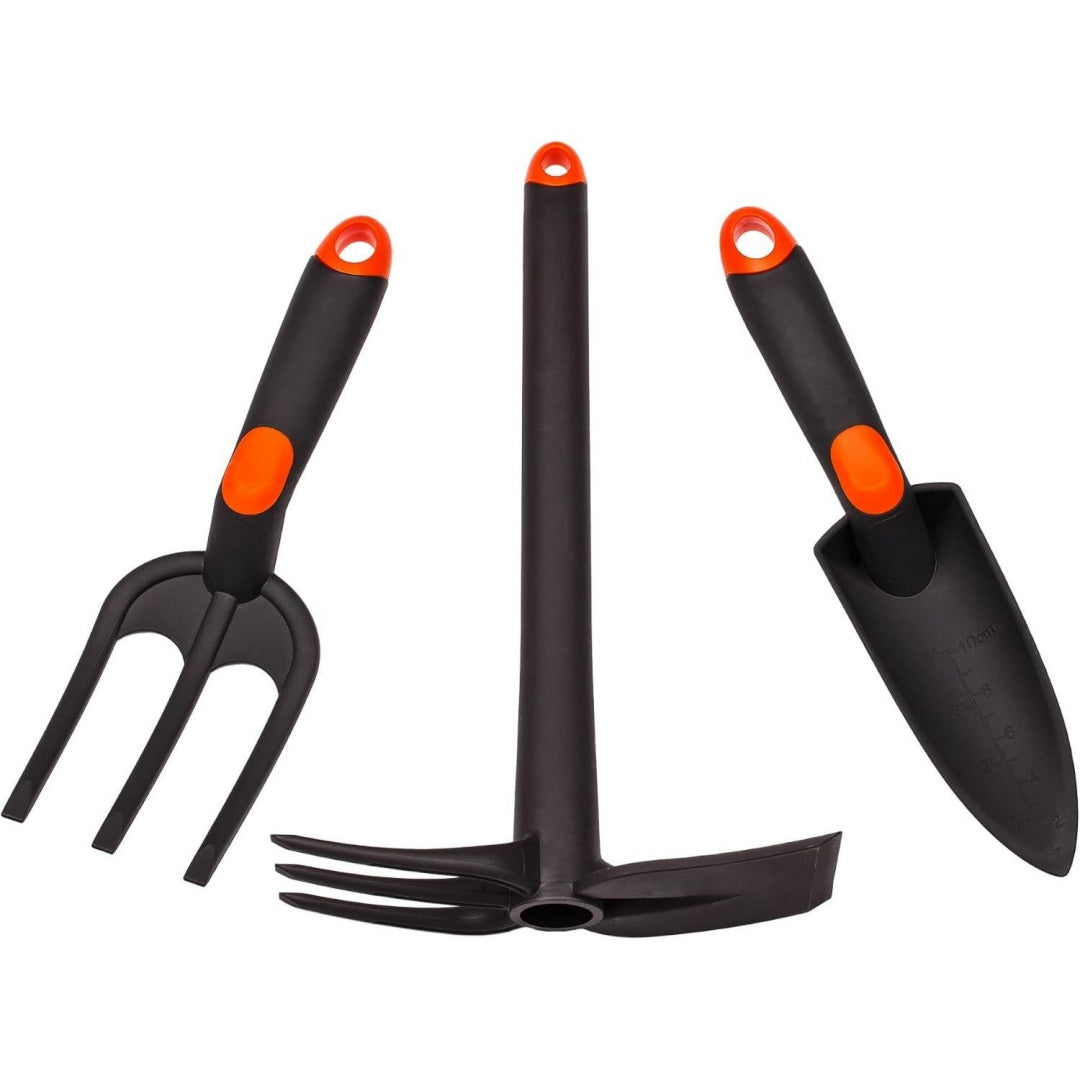 Set di accessori nero per spazi esterni struttura in acciaio 44 x 34 x 7 cm