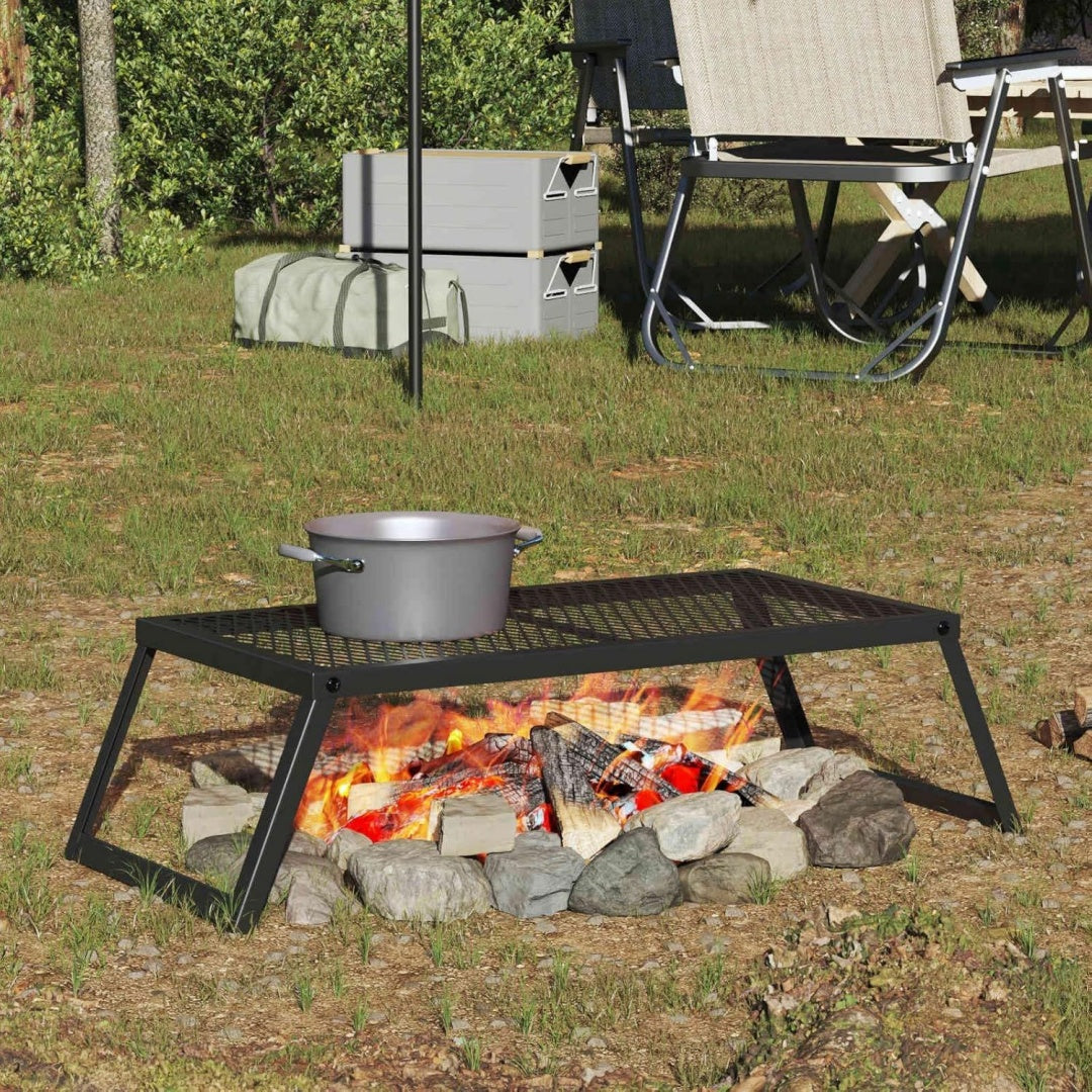 Cucine pieghevole con struttura in acciaio nero